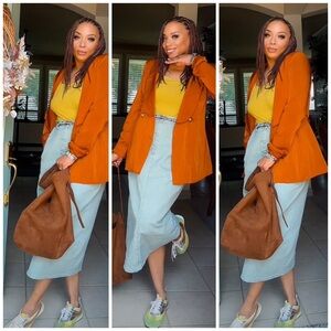 Stylish Green Denim Skirt- IM